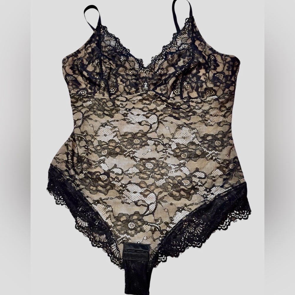 Elegant Black Lace Bodysuit